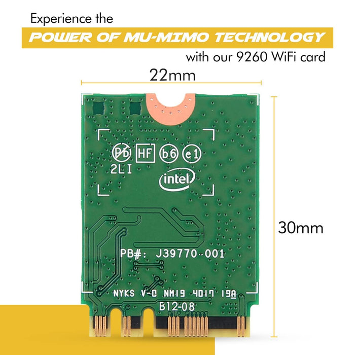 AC9260 Desktop Wi-Fi Kit | PCIe x4 | 1.73 Gbps | Bluetooth 5.1 Support | Wi-Fi 5 Wireless-AC No vPro 9260NGW